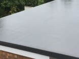 New flat roof fiberglass rubber